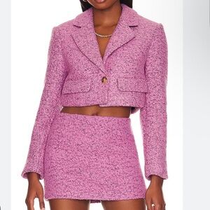 L’Academie Eira Blazer in Pink & Black Multi